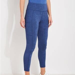Vineyard Vine Skip Monday Heathered Leggings Blue Mid Rise Size XS EUC Pockets